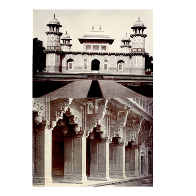 Two Views of Agra fort