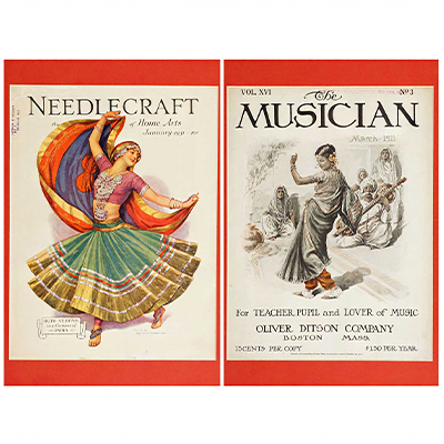 Two covers of early western magazines