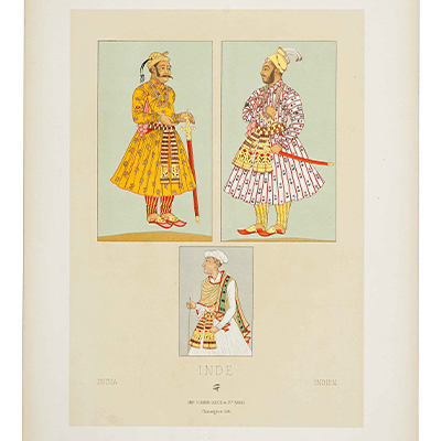 A group of six chromolithograph on Indian coustoms and royalty 