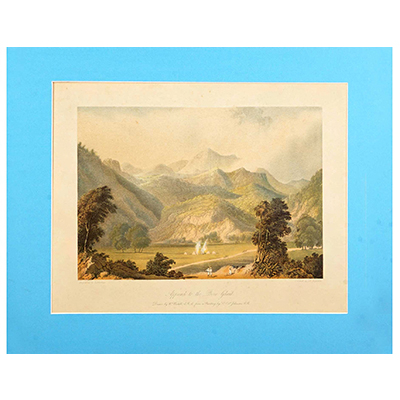 Two large hand colored lithograph of Road to Poona 