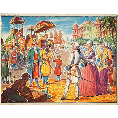 Dupleix recoit un prince hindoo (Dupleix receives a hindoo prince)     