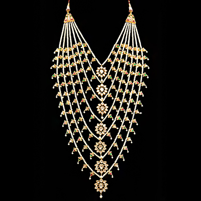 A Mughal style ‘Satalara Haar’ Seven-stranded pearl necklace