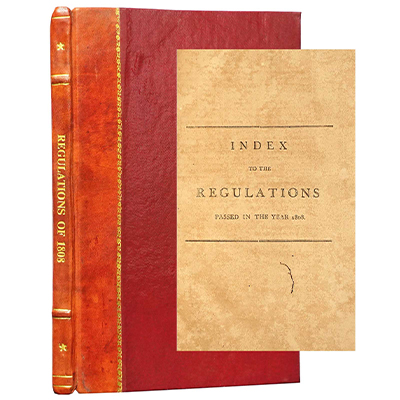 PRINCIPAL HEADS OF THE INDEX TO THE REGULATIONS OF 1808