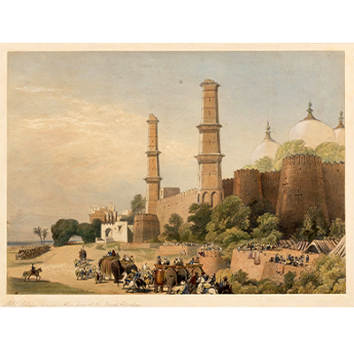 SIKH SOLDIERS RECEIVING THEIR PAY AT MOGAL (MUGHAL) DURBAR, LAHORE