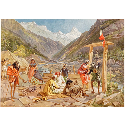 PILGRIMS AT GANGOOTRY