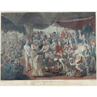 COLONEL MORDAUNT'S COCK MATCH AT LUCKNOW IN THE PROVINCE OF OUDE, IN THE YEAR 1786