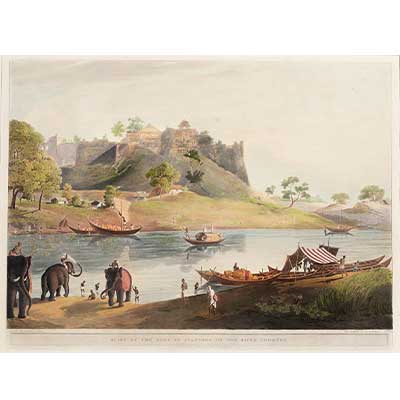 RUINS OF THE FORT AT JUANPORE ON THE RIVER GOOMTEE BY HENRY SALT