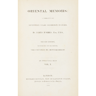 ORIENTAL MEMOIRS A NARRATIVE OF SEVENTEEN YEARS RESIDENCE IN INDIA