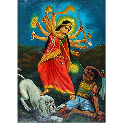 DURGA FIGHTING DEMON