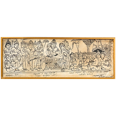 PADMAPANI AND HIS DISCIPLES (ILLUSTRATION OF AJANTA PAINTING)