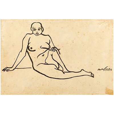 A SKETCH OF A NUDE WOMAN