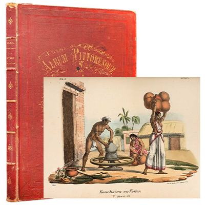 L'INDE FRANCAISE OU COLLECTION FE DESSINS REPRASENTANT LES DIVINIT;S, TEMPLES, MEUBLES, ORNAMENTS... ET SCNES DE LA VIE PRIVE