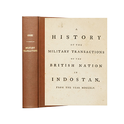 A HISTORY OF THE MILITARY TRANSACTIONS OF THE BRITISH NATION IN INDOSTAN