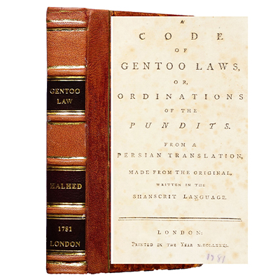 A CODE OF GENTOO LAWS OR ORDINATIONS OF THE PUNDITS