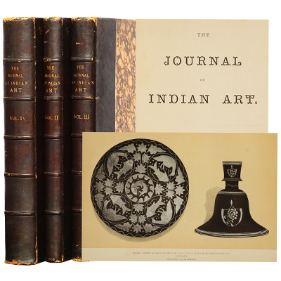 THE JOURNAL OF INDIAN ART JOURNAL NO. 1-32 TOGETHER WITH COLONIAL & INDIAN EXHIBITION 1886.