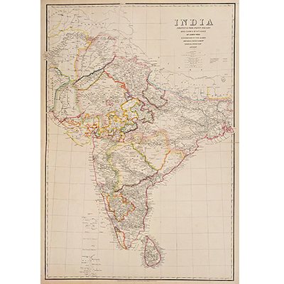 INDIA SHEWING THE POST ROADS AND DAWK STATIONS