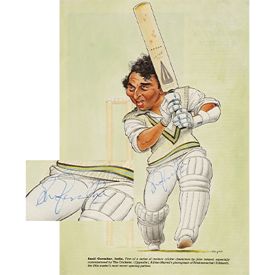 SUNIL GAVASKAR SIGNED CARICATURE