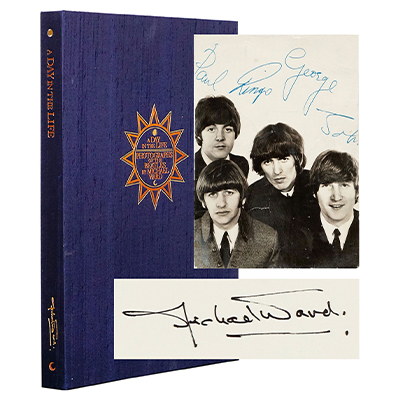 A DAY IN THE LIFE: PHOTOGRAPHS OF THE BEATLES BY MICHAEL WARD  SIGNED AND LIMITED EDITION COPY