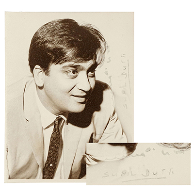 ORIGINAL AUTOGRAPH OF SUNIL DUTT ON HIS PHOTOGRAPH