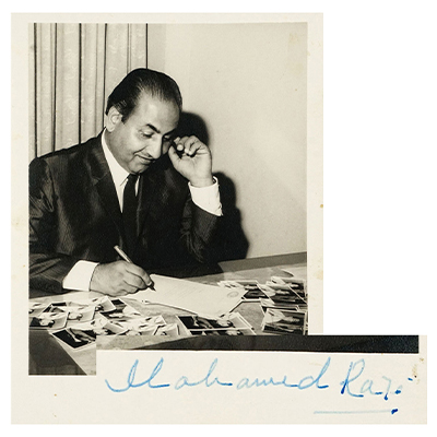 MOHAMAD RAFI AUTOGRAPHED PHOTOGRAPH