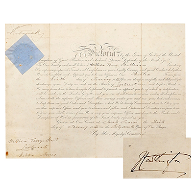 QUEEN VICTORIA SIGNED DOCUMENT