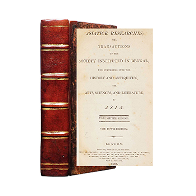 ASIATICK RESEARCHES; OR TRANSACTIONS OF THE SOCIETY INSTITUTED IN BENGAL.